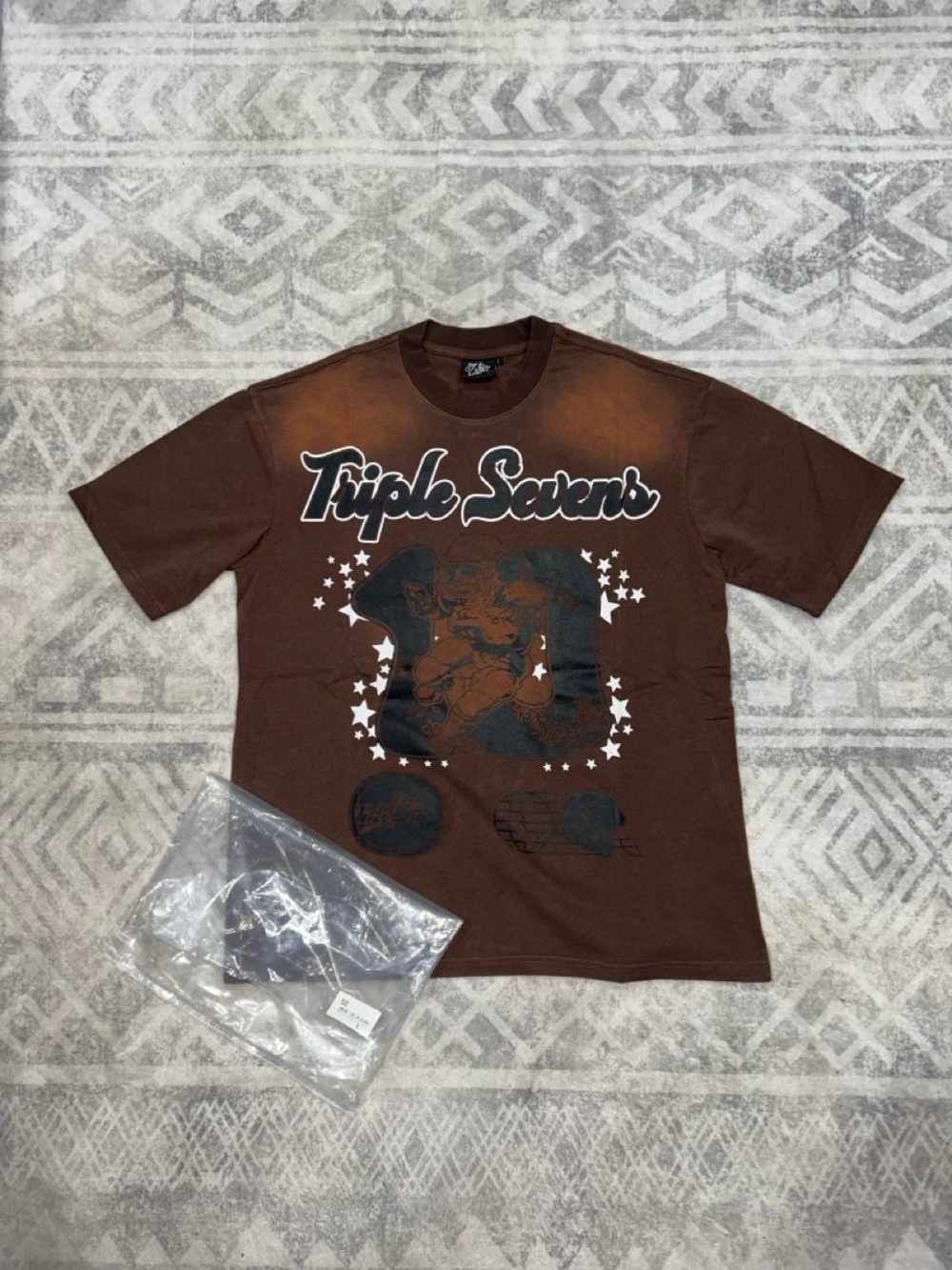 Triple Seven Brown Graphic Tee